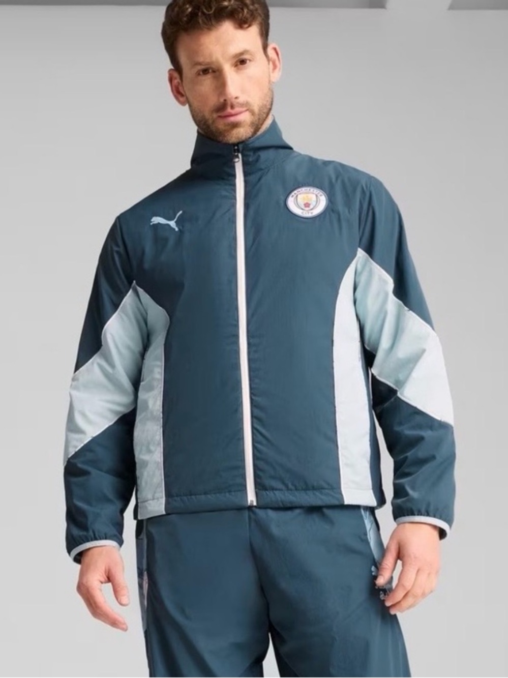 NWT PUMA × KIDSUPER Manchester City Men's Reversible Soccer Windbreaker, Size XL